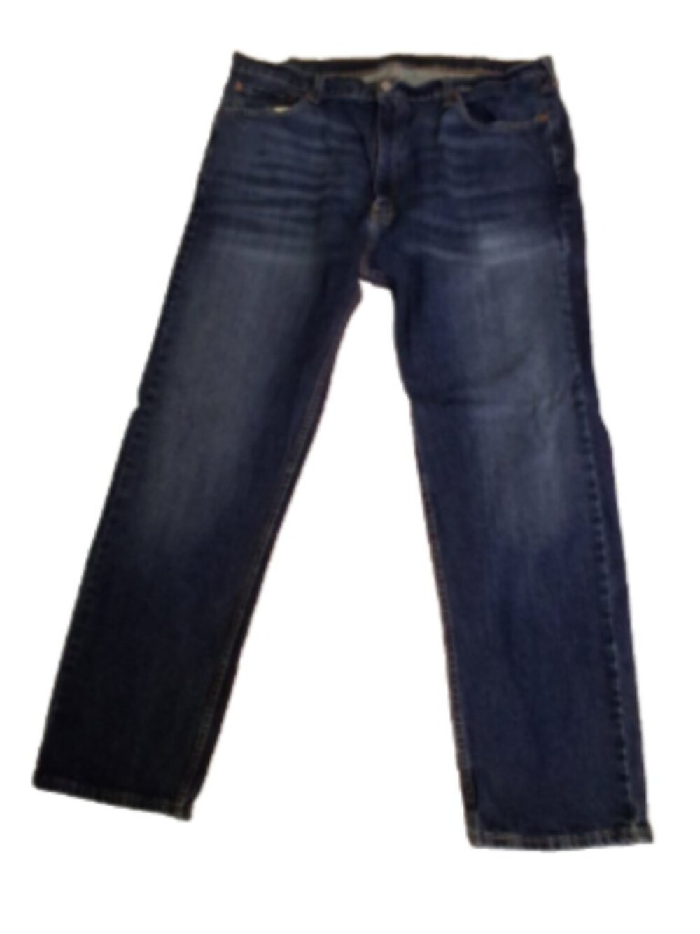 Levis 505 Mens 42x32 Darkwash Straight Leg Cotton Stretch Classic Fit Jeans